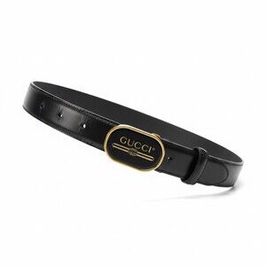 Gucci Men's Belt Leather Black Size 95/38 547754 Authentic Made in Italy